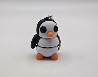 Cute Penguin Keychain – 3D Printed Animal Keyring – Personalized Gift –  Animal Key Ring – Bag Charm –Custom Color Key Chain