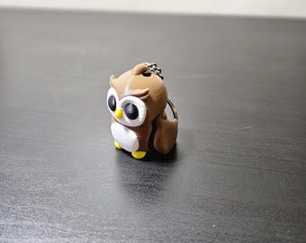 Cute Baby Owl Articulated Fidget Toy Keychain