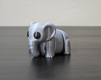 Cute Baby Articulated Elephant Keychain Fidget Toy Accessory
