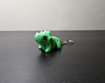 Cute Baby Triceratops Articulated Fidget Toy Keychain