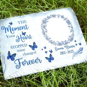 Personalized Remembrance Stone for Home or Garden, Sympathy Gift, Memorial Garden Stone, Mom Memorial