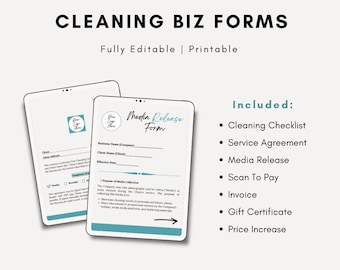 House Cleaning Business Templates Bundle , Cleaning Guides, Cleaning Service Forms, Cleaning Company, Cleaning Checklist, House Cleaner