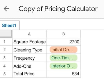 Cleaning Business Pricing Calculator, Cleaning Company Guide, Cleaning Service Pricing, House Cleaning, House Cleaner, Clean With Carly