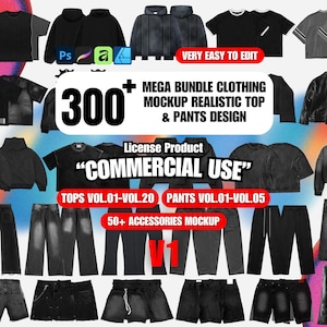 300+ Clothing Mockup Realistic 4k Streetwear Design, Techpack Mockup Design, Fashion Mockup, Apparel Mockup Streetwear, Y2k Mockup Design V1