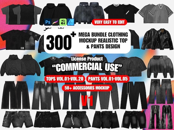 300+ Clothing Mockup Realistic 4k Streetwear Design, Techpack Mockup Design, Fashion Mockup, Apparel Mockup Streetwear, Y2k Mockup Design V1