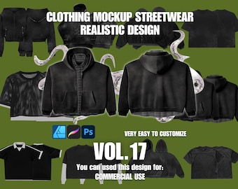 Kledingmodel realistisch 4k streetwear Photoshop Design vol.17