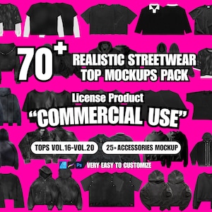 70+ Clothing Mockup Y2k Realistic 4K Streetwear Design V4