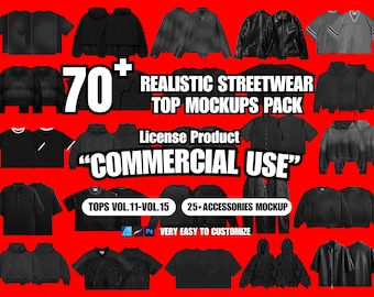 70+ Streetwear Kleidung Mockup Pack Realistisches 4k Design V3