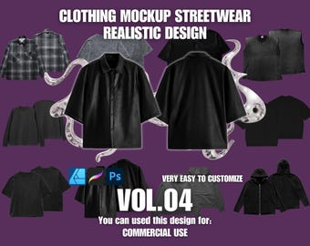 Kleidung Mockup Realistisches 4k Streetwear Design Vol.04