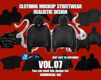 Kleidung Mockup Realistisches 4k Streetwear Design Vol.07