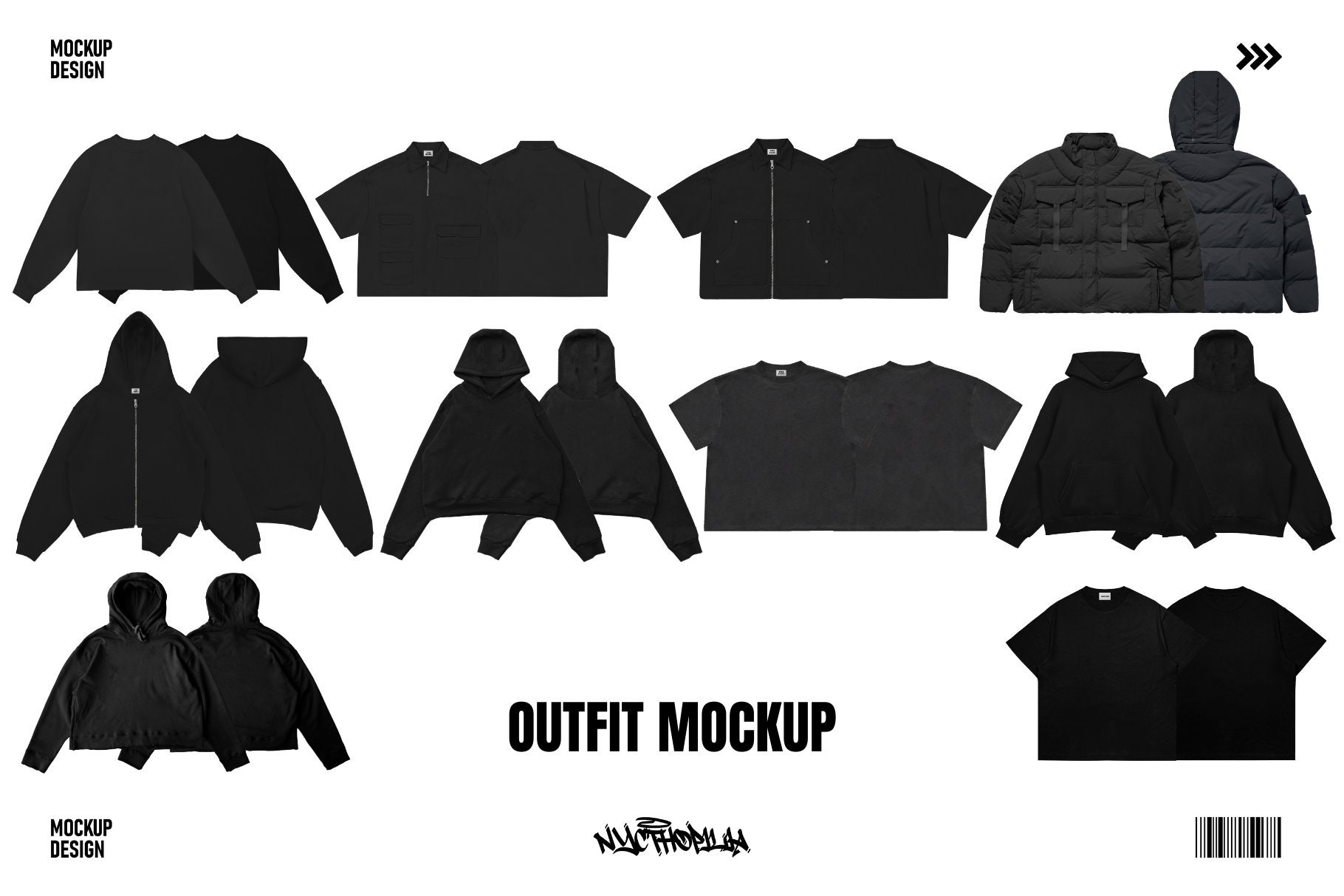 Design Bundles Realistic Clothing Mockup Streetwear Outfit And Pants Design Bundles Realistic Clothing Mockup Streetwear Outfit And Pants