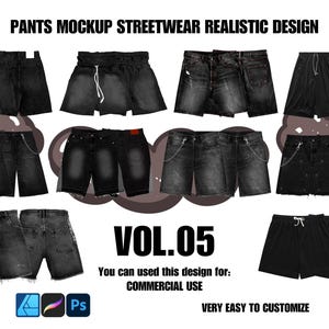 Mockup Pants Streetwear Realistic 4k Photoshop Design Vol.05