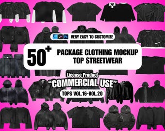 50+ Special Bundle Techpack Kleidung Mockup Streetwear Realistisches 4k Design, Streetwear Mockup Pack, Photoshop Mockup, Procreate Mockup Pack