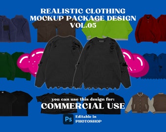 Clothing Mockup Streetwear Realistic Design Vol.05