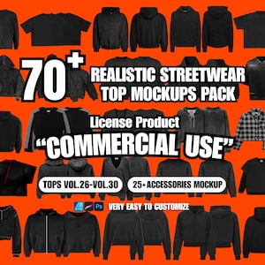 70+ Clothing Mockup Streetwear Realistic 4K Top and Pants Design Pack V6
