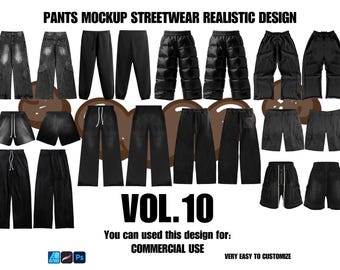 Pants Clothing Mockup Realistic 4K Streetwear Design Vol.10