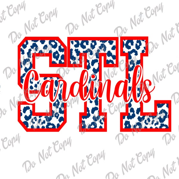 St Louis SVG, PNG, Leopard STL, Cardinals, Cheetah Cardinals, St. Louis Cardinals, Instant Download