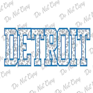 Leopard Detroit SVG, PNG, Cheetah Detroit, Detroit Michigan, Motor City, Instant Download