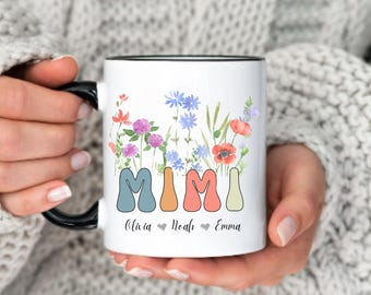 Personalized Grandma Mug Gift Personalized Best Mimi Mom Grandma Mug Gift Custom Kidnames Grandmother Mug Gift Custom Nana Mug Gift For Mimi