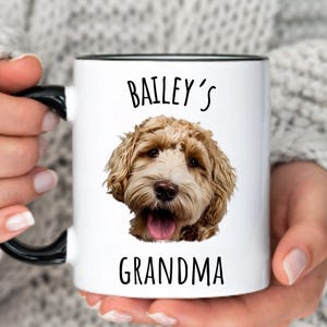 Personalisierte Hunde Oma Becher Geschenk Individuelle Oma Hundebecher, Hunde Becher Geschenk, Hunde Oma Kaffeebecher beste Oma Hund Geschenk grammy Hund Großmutter