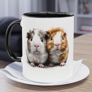 Taza de acuarela de conejillo de indias, regalo de taza de conejillo de indias, regalo divertido de conejillo de indias, regalo ... para amantes de los conejillos de indias, conejillo de indias para él y para ella