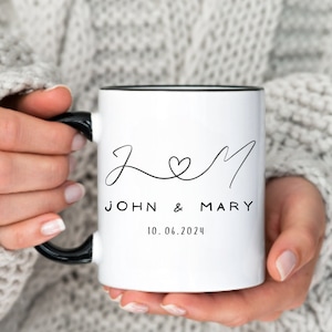 Personalized Mr and Mrs Mug Custom Wedding Mug, Set available New Bride and Groom Cup Custom Husband and Wife Coffee Mug Engagement Mug Gift