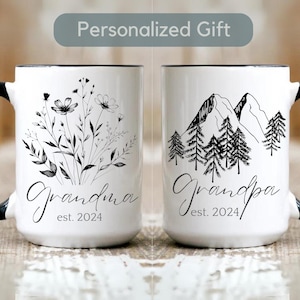 Personalized Pregnancy Announcement Mug Gift Grandparent Mug Baby Announcement Grandma Grandpa Mug Gift New Grandma Gift New Grandpa gift