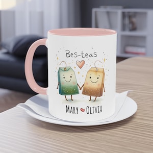 Custom Bestie Mug Gift Personalized Best Friend Mug Gift For Bestie Ceramic Mug My Best-Tea Forever Mug Best Friend Gifts Custom Funny Mug