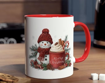 Weihnachtsbecher-Verpackungs-Schneemann, heißer Kakao-Schneemann-Weihnachtsbecher Niedliche heiße Kakao-Tasse, Feiertags-Kaffeetasse, Winter-Geschenkidee, frohe Weihnacht-Tasse
