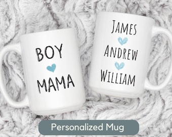 Taza personalizada para mamá de niño, regalo para mamá de niños, taza personalizada para mamá con nombres, tazas personalizadas para mamá, taza para mamá, taza para el día de la madre, taza para mamá de niños