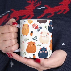 Taza de conejillo de indias, regalo, divertida taza de conejillo de indias, linda taza de viaje, taza de café con conejillos de indias, taza de cavy, regalo para amantes de los conejillos de indias, conejillo de indias para él y ella