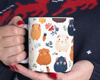 Guinea Pig Mug Gift Funny Guinea Pig Mug Cute Travel Mug Coffee Cup with Guinea Pigs Cavy Mug Guinea Pig Lover Gift Guinea Pig for him her