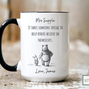 Personalized Thank you Mug Gift Teacher Appreciation from Student Personalized Teacher Mug for Teacher Mentor Coach End of School Present