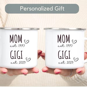 Custom Grandma Mug Gift Personalized New Grandma Mug Est 2025 Gift Custom Name Future Gigi Pregnancy Announcement First Time Nana Mimi Gifts