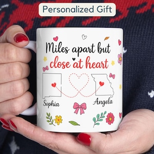 Custom Long Distance Friendship Mug Gift Personalized I Wish You Lived Next Door Mug Gift for Best Friend Birthday Mug Bestie Friendship Mug