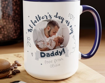 Custom First Father's Day Mug Grandad Gift Personalized Mug Gift Best Dad Mug Custom Fathers Day Cup Gift New Dad Mug Father's Day Photo Mug