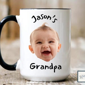 Personalisierte Opa Becher Geschenk Individuelle Baby Gesicht Foto Tasse für Opa Geburtstagsgeschenk Baby Gesicht Kaffeetasse Opa Geschenk Gesicht Tasse Für Vatertag