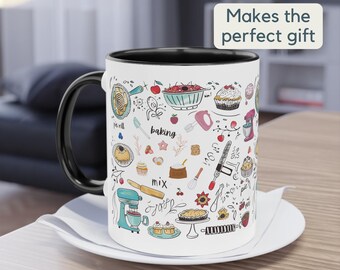 Just A Girl Who Loves to Bake Personalized Coffee Mug - Baking Gift for Women - Dessert Lover Gift - Custom Baker Mug - Baking Lover Gifts