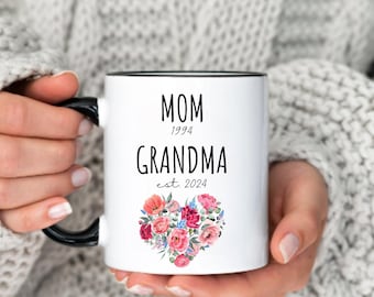 Taza personalizada "Ascenso a abuela", regalo para abuela, anuncio de embarazo, taza para abuela, regalo para futura abuela