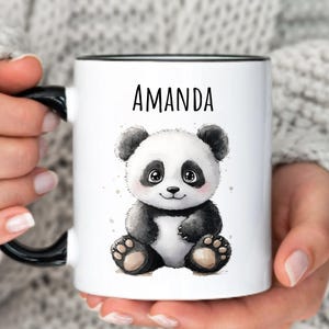 Custom Panda Mug Gift for Panda Lovers, Personalized Wildlife Mug Gift Mother&#39;s Day Gifts, Funny Panda Gifts, Custom Name Mug Christmas Gift