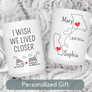Custom Best Friend Mug Gift I Wish You Lived Next Door Personalized Sister Mug Gift Long Distance Friendship Moving Gift State To State Mug