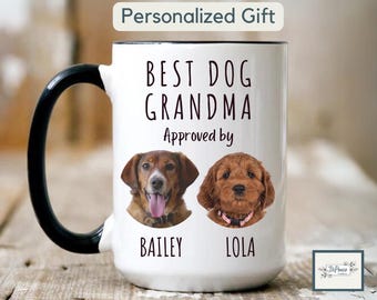 Personalized Dog Grandma Mug Gift Custom Dog Grandma Mug Dog Photo Mug Gift Dog Nana Christmas Present Dog Grandmother's Day Gift, Dog Owner