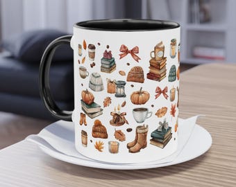 Hello Fall Mug Gift Fall Mug Pumpkin Spice Latter Mug, Autumn Mug, Fall Vibes Cup Gift Fall Season Mug Wrap Gift For Women Thanksgiving Gift