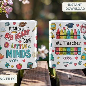 Teacher Mug Wrap Around Mug Template PNG Thank You for Being the best teacher Mug Gift for teacher Gift Sublimation Design Instant download