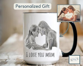 Personalized Photo Mug Grandma Gift Custom Photo for Grandma Photo Mug Mom Gift Mug With Photo and Text Custom Photo Coffee Mug, Picture Cup
