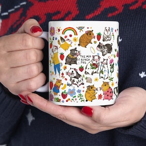 The Mug of Guinea Pigs Funny Gift, Birthday Gift, Christmas Gift Guinea Pig Mug Colorful Cartoon Design Perfect Gift for Guinea Pig Lovers
