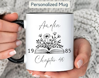 Personalized 40th Years Mug Gift Custom Birthday Mug Gift for Women 40th Birthday Mug Gift for Her Women Birthday Present Girl Coffee Mug