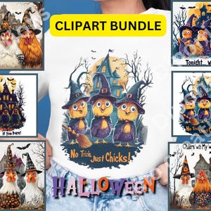 Chicken Halloween PNG, Spooky Chickens Png Halloween Chickens Png Sublimation Design Fall Png, Pumpkin Png Witch Png Haunted House Chickens