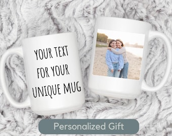 Personalized Photo Mug Grandma Gift Custom Photo for Grandma Mug Mom Gift Mug With Photo and Text Personalized Photo Coffee Mug, Picture Cup