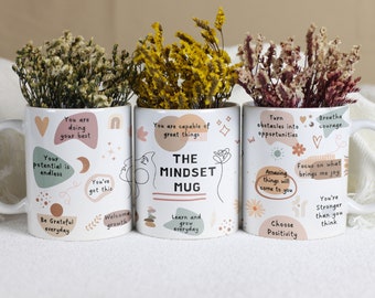 Daily Morning Mindset Mug Reminders Affirmation Mug Positivity Motivational Self Love Mug Mindfulness Mug Positive Affirmation mug Self Love